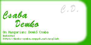 csaba demko business card